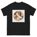 Black T-shirt Stained Glass Fouquet Mucha IX Essential