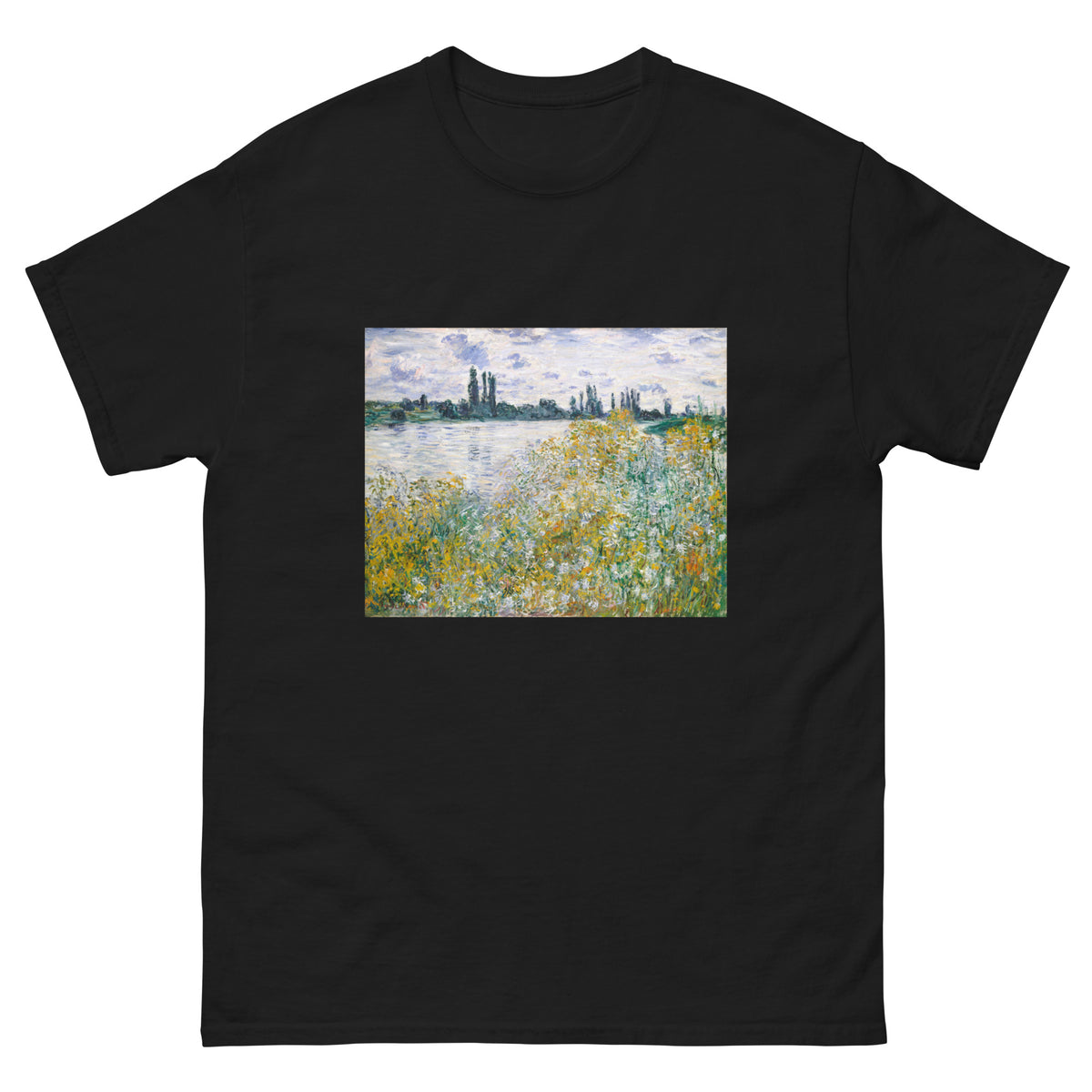 Black T-shirt Icirc Le Aux Fleurs Near Vetheuil Essential