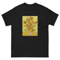 Black T-shirt Vincent Van Gogh S Sunflowers Famous Painting Essential