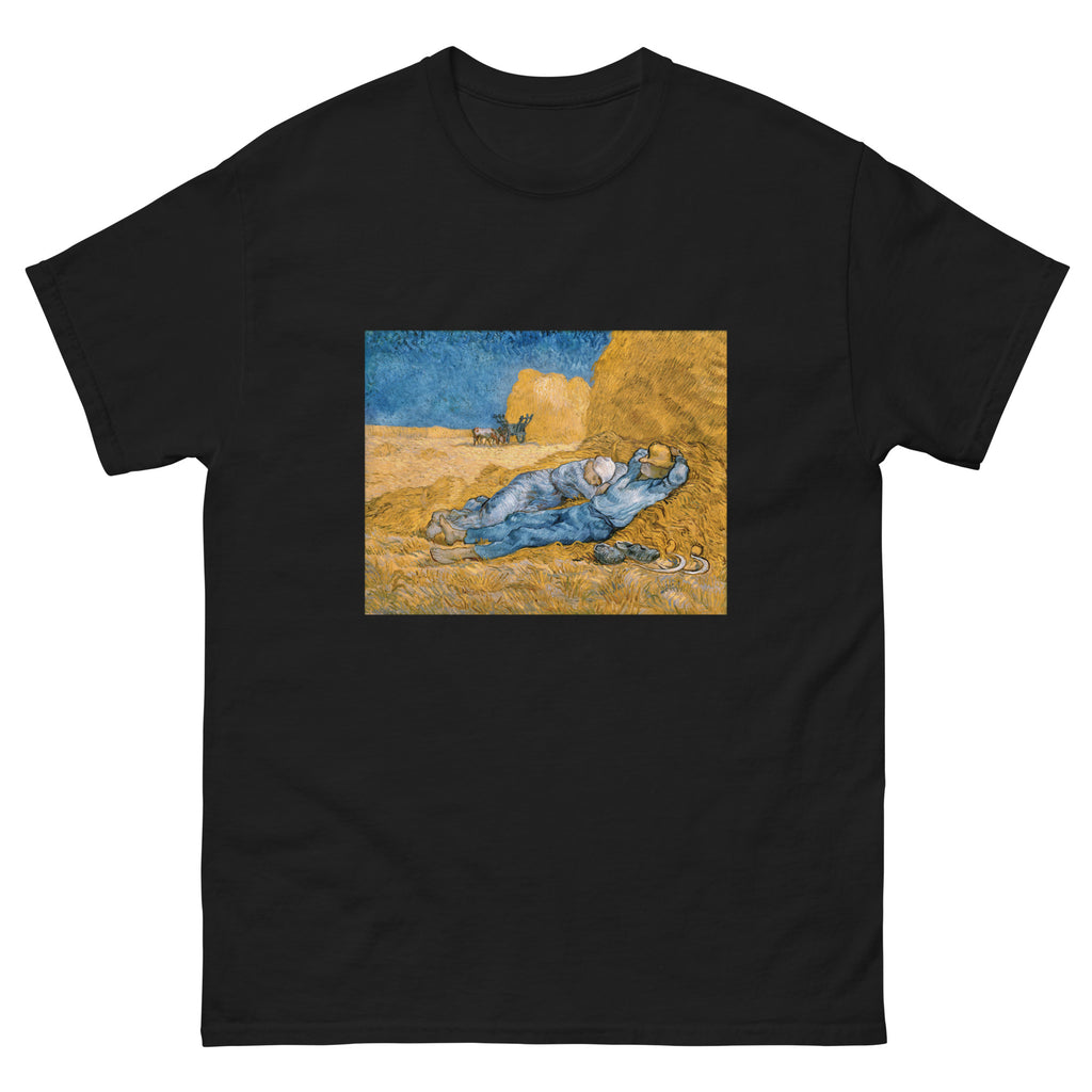 Black T-shirt Vincent Van Gogh S The Siesta Famous Painting Essential