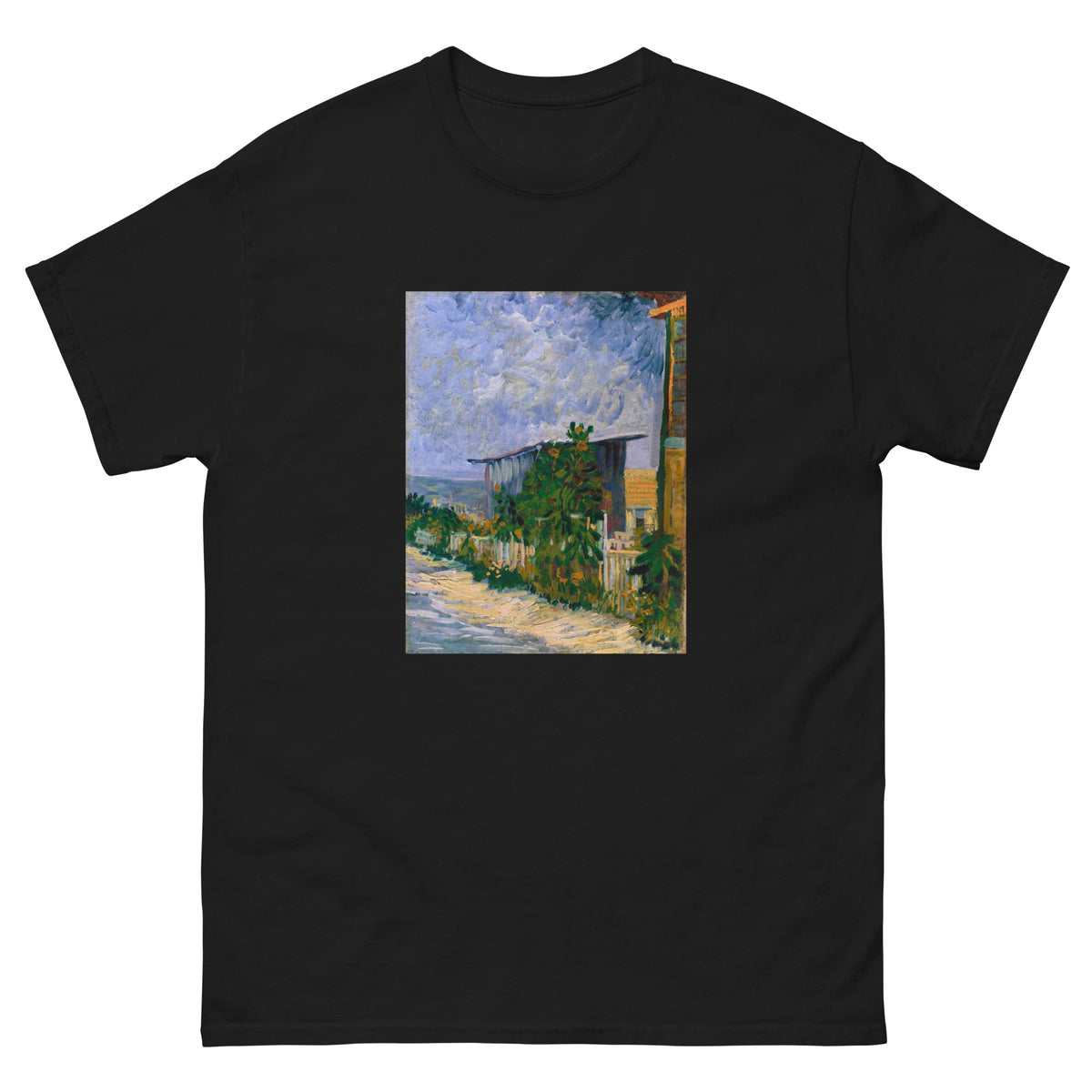 Black T-shirt Vincent Van Gogh S Shelter On Montmartre Famous Painting Essential