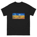Black T-shirt Vincent Van Gogh S Wheatfield With Crows Famous Landscape Painting Essential