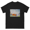 Black T-shirt Claude Monet S Red Boats At Argenteuil Famous Painting Essential
