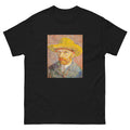 Black T-shirt Self-Portrait With A Straw Hat Essential