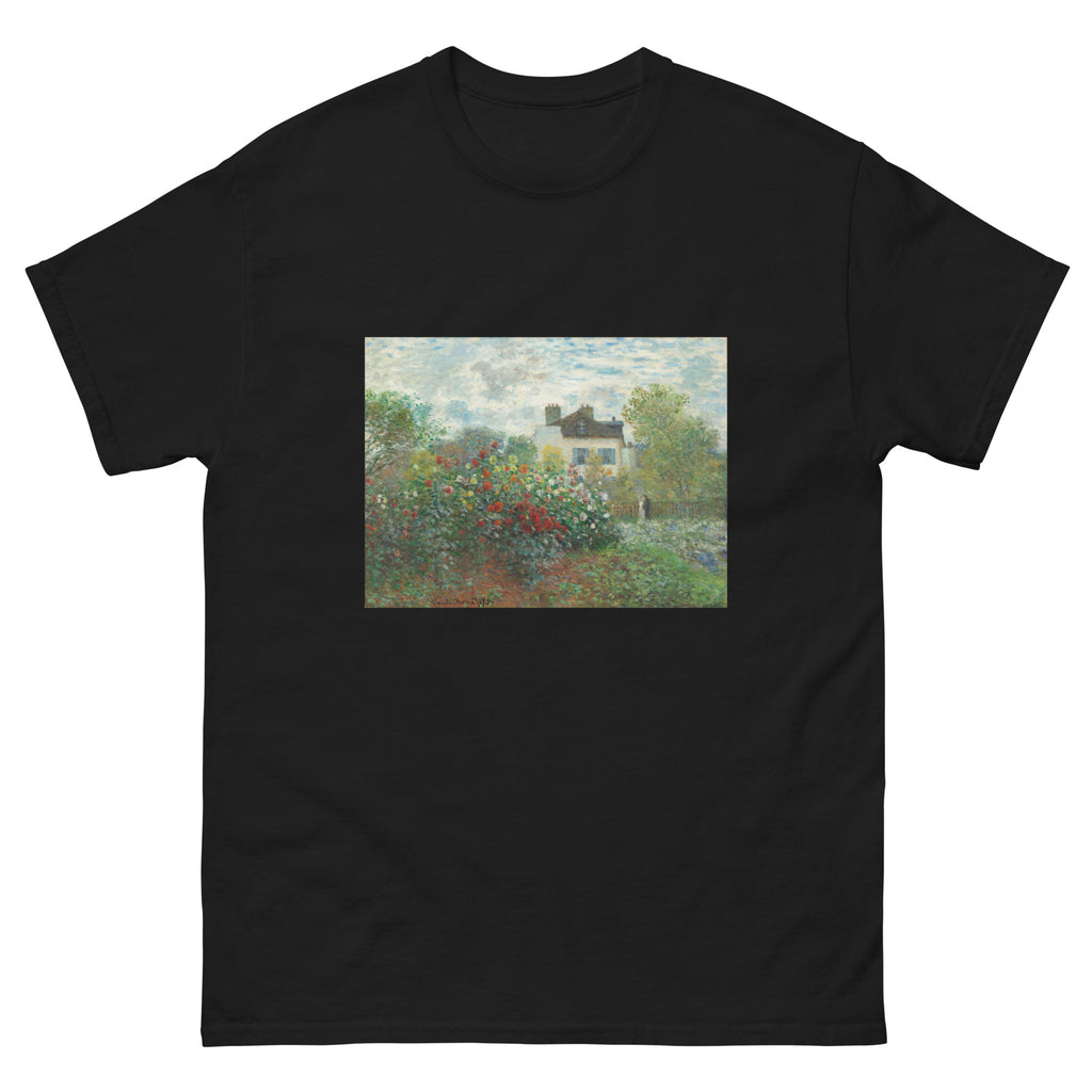 Black T-shirt The Artist S Garden In Argenteuil A Corner Of The Garden With Dahlias Essential