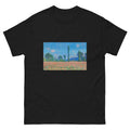 Black T-shirt Poppy Field Giverny Essential