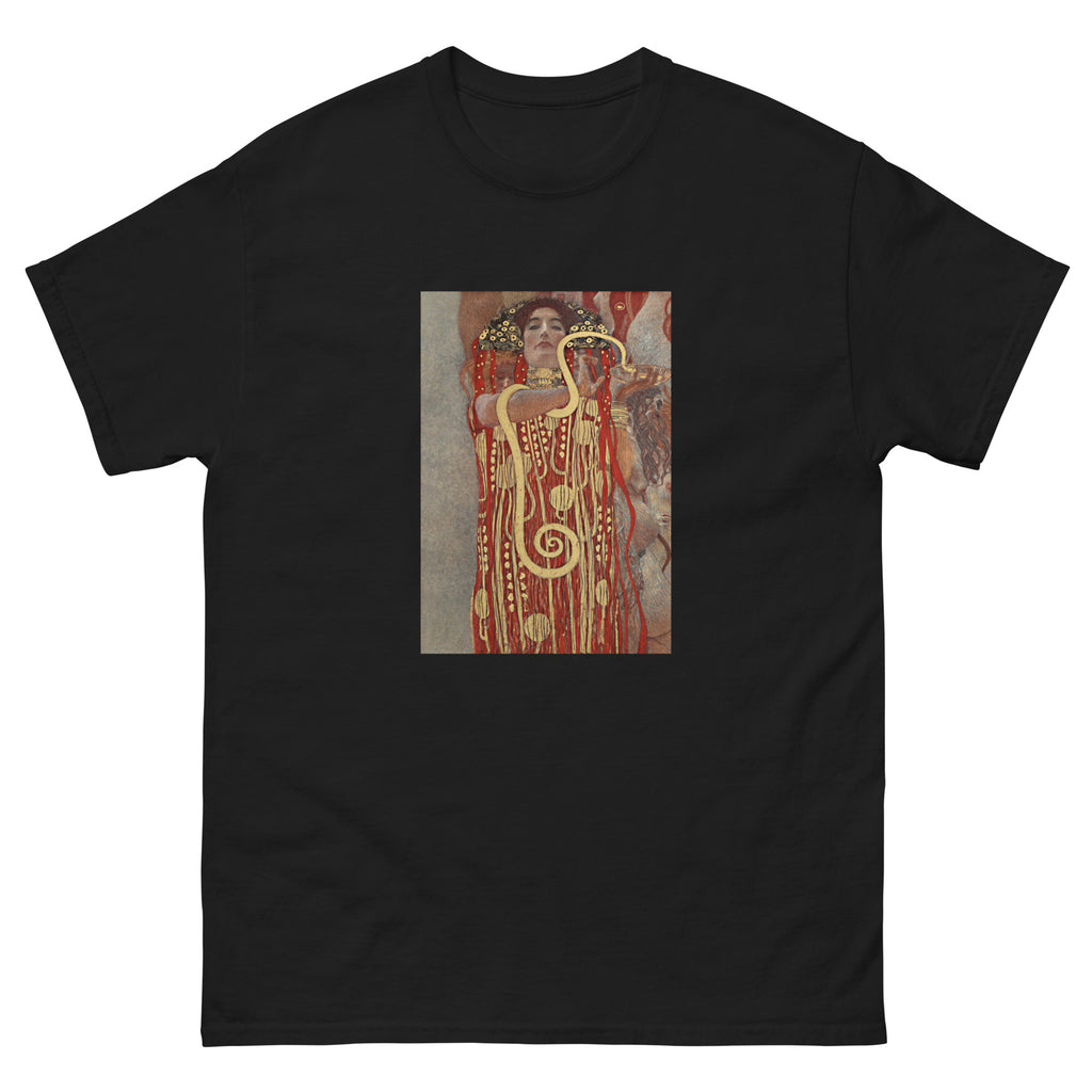 Black T-shirt Gustav Klimt Hygieia Famous Painting Essential