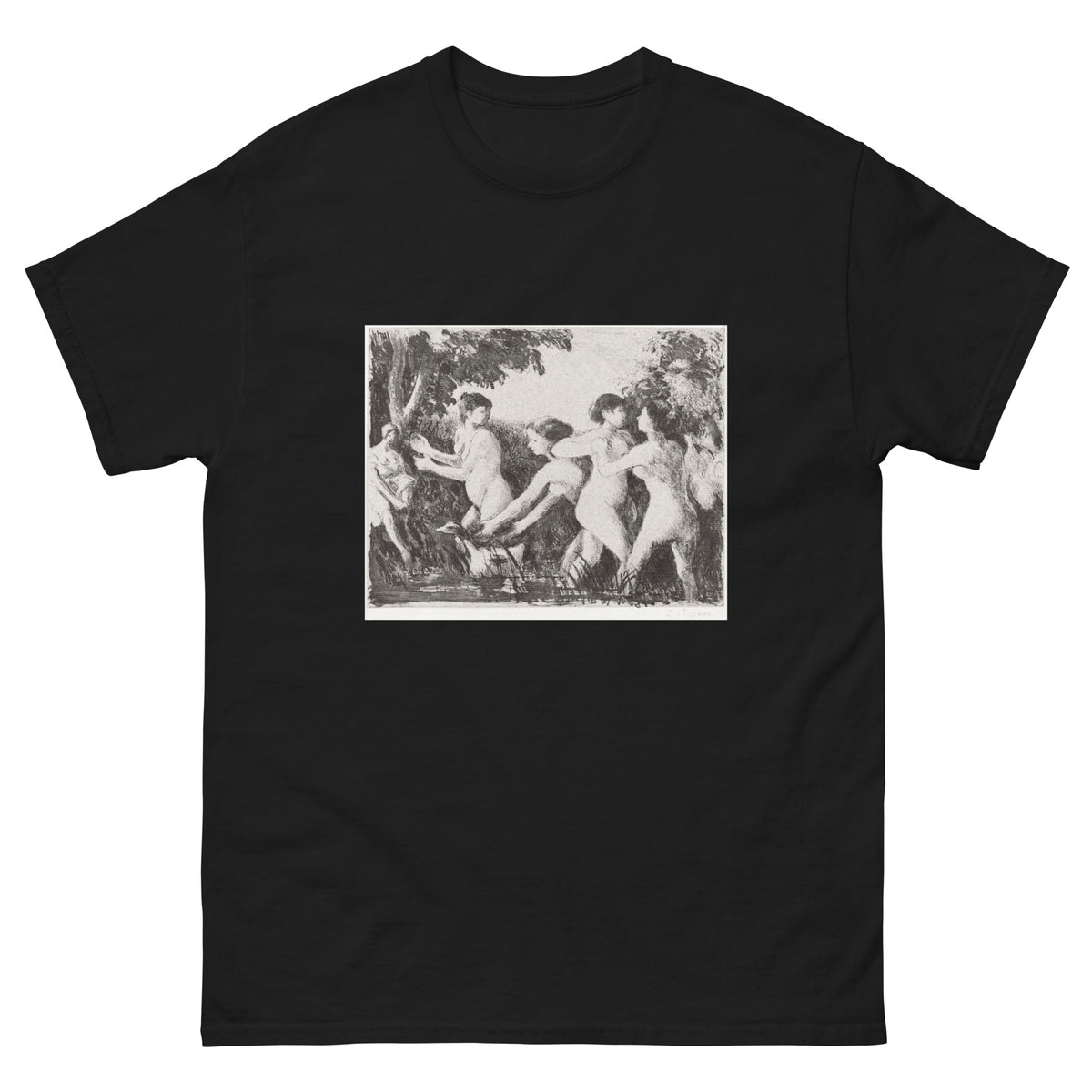 Black T-shirt Bathers Wrestling Essential