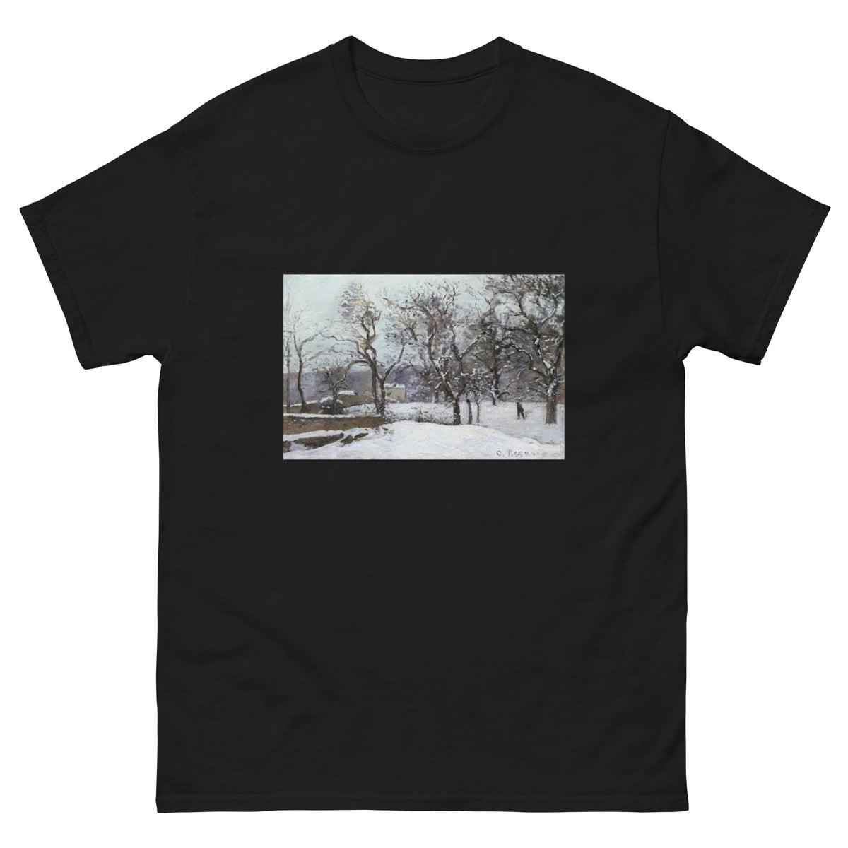 Black T-shirt Snow At Louveciennes Essential