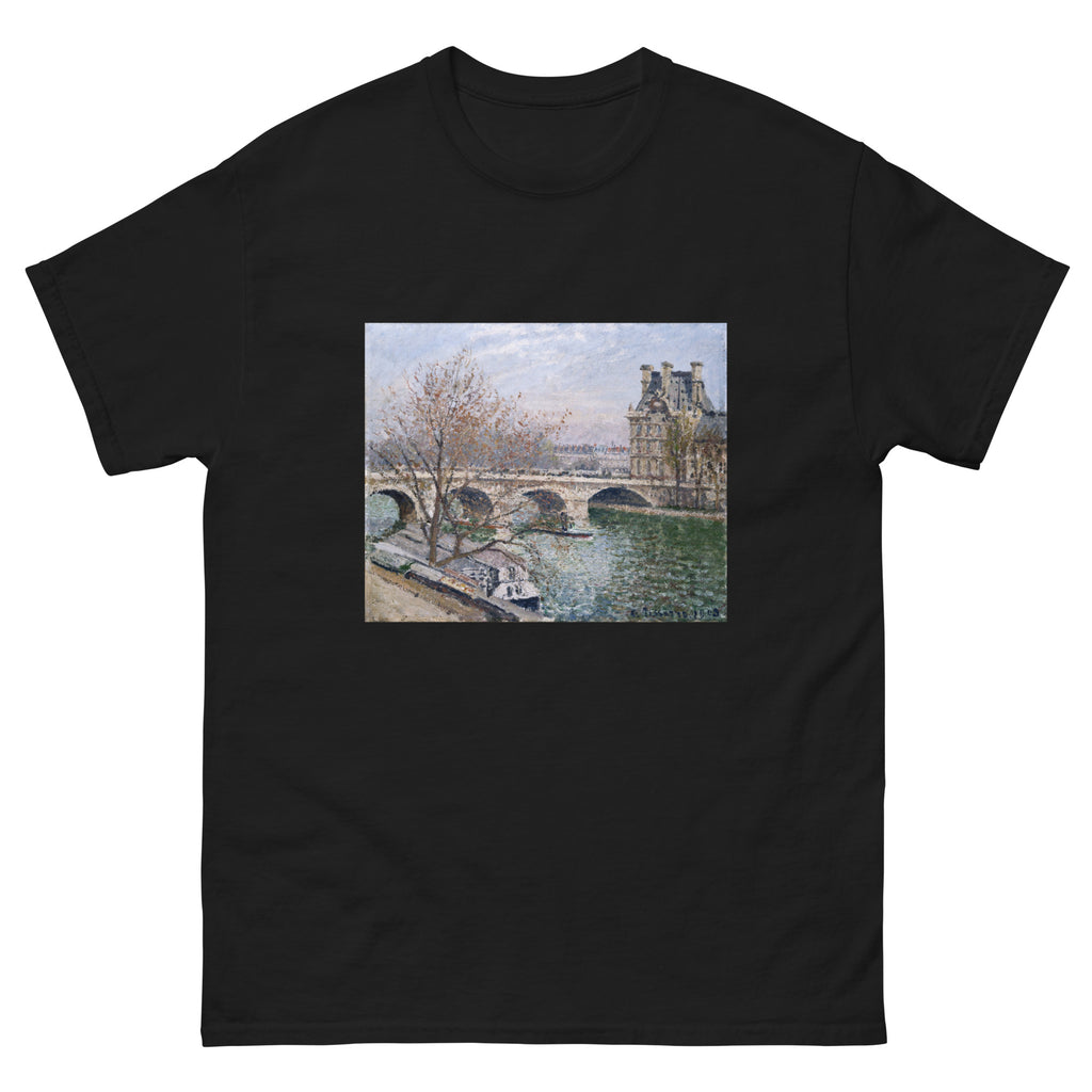 Black T-shirt The Pont Royal And The Pavillon De Flore Essential