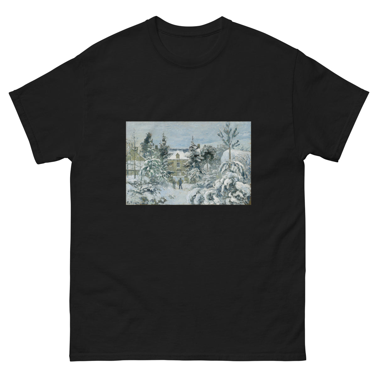 Black T-shirt Piette House At Montfoucault Painting In High Resolution Essential