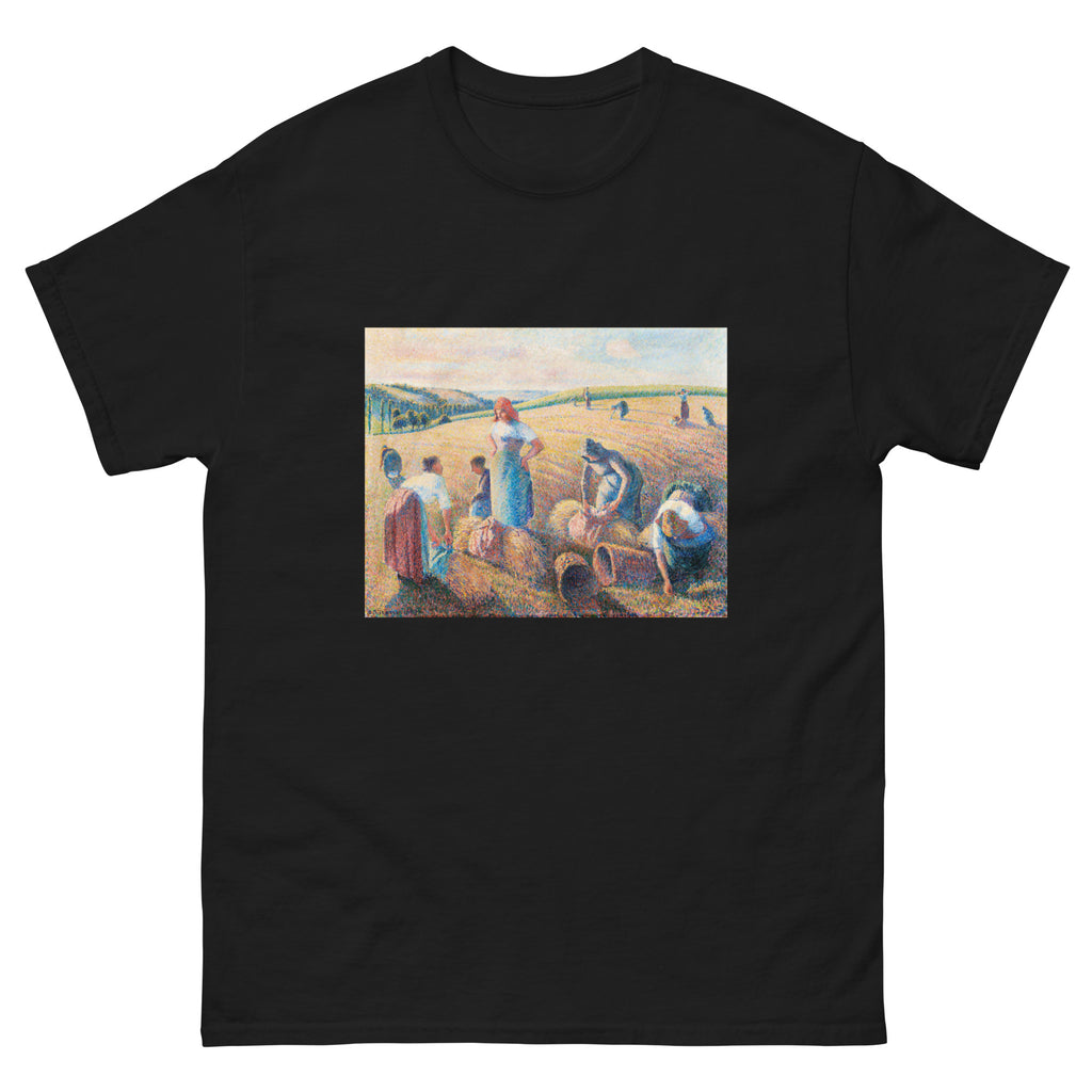 Black T-shirt The Gleaners Painting In High Resolution Essential