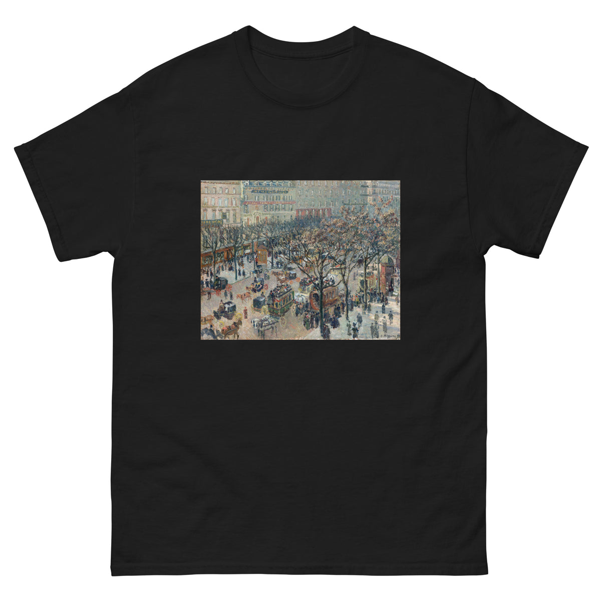 Black T-shirt Boulevard Of The Italians Morning Sunlight Essential