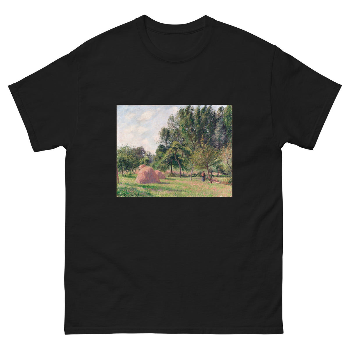 Black T-shirt Haystacks Morning Eragny Essential