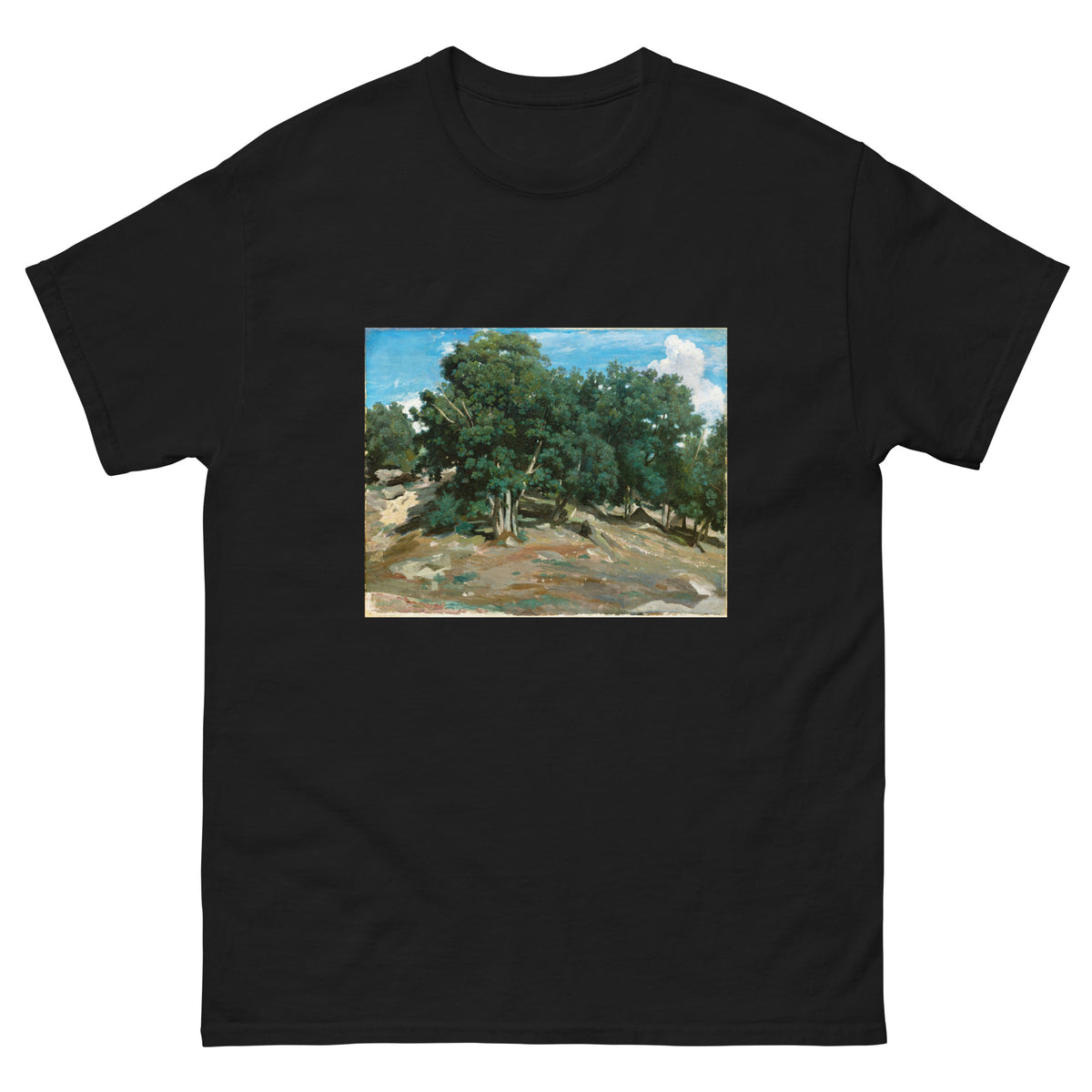 Black T-shirt Fontainebleau Oak Trees At Bas-Breau 1832 Or 1833 Essential