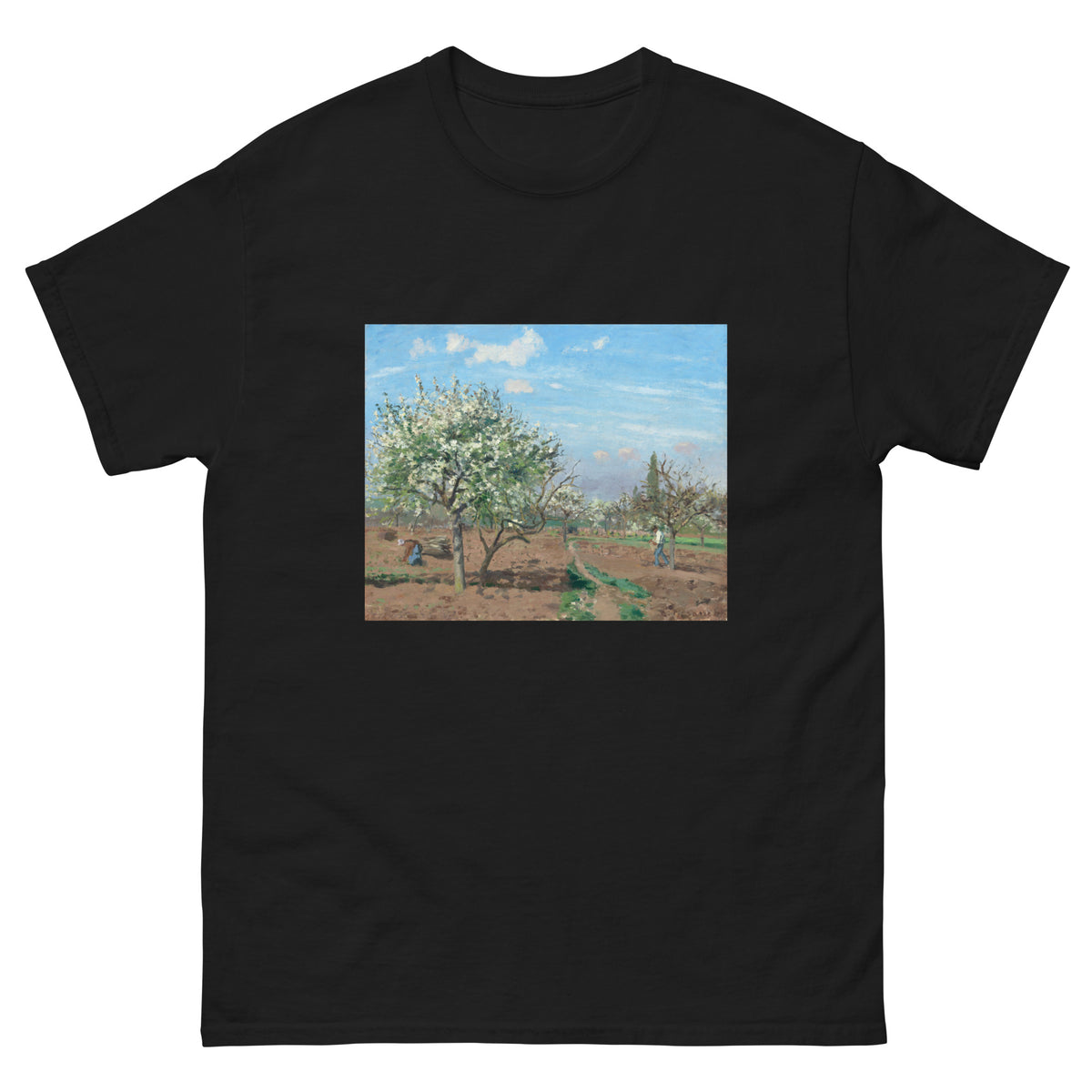 Black T-shirt Orchard In Bloom Louveciennes Essential