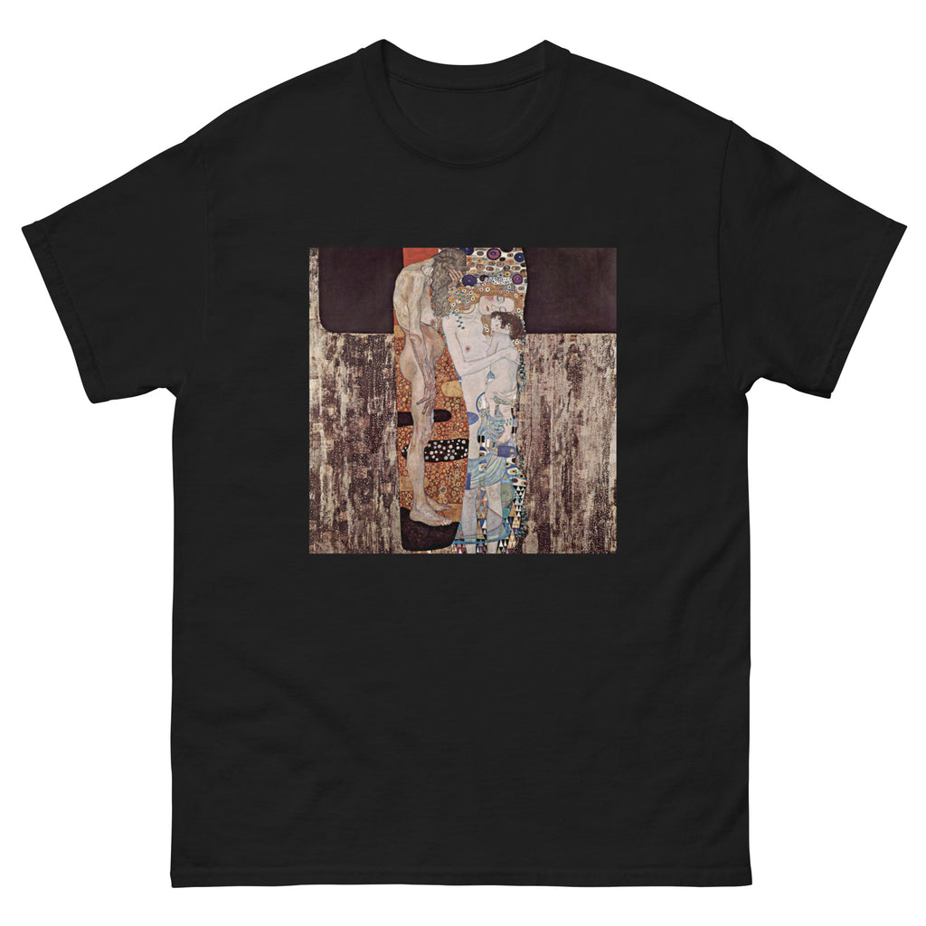 Black T-shirt Gustav Klimt The Three Ages Of The Woman Famous Painting Essential