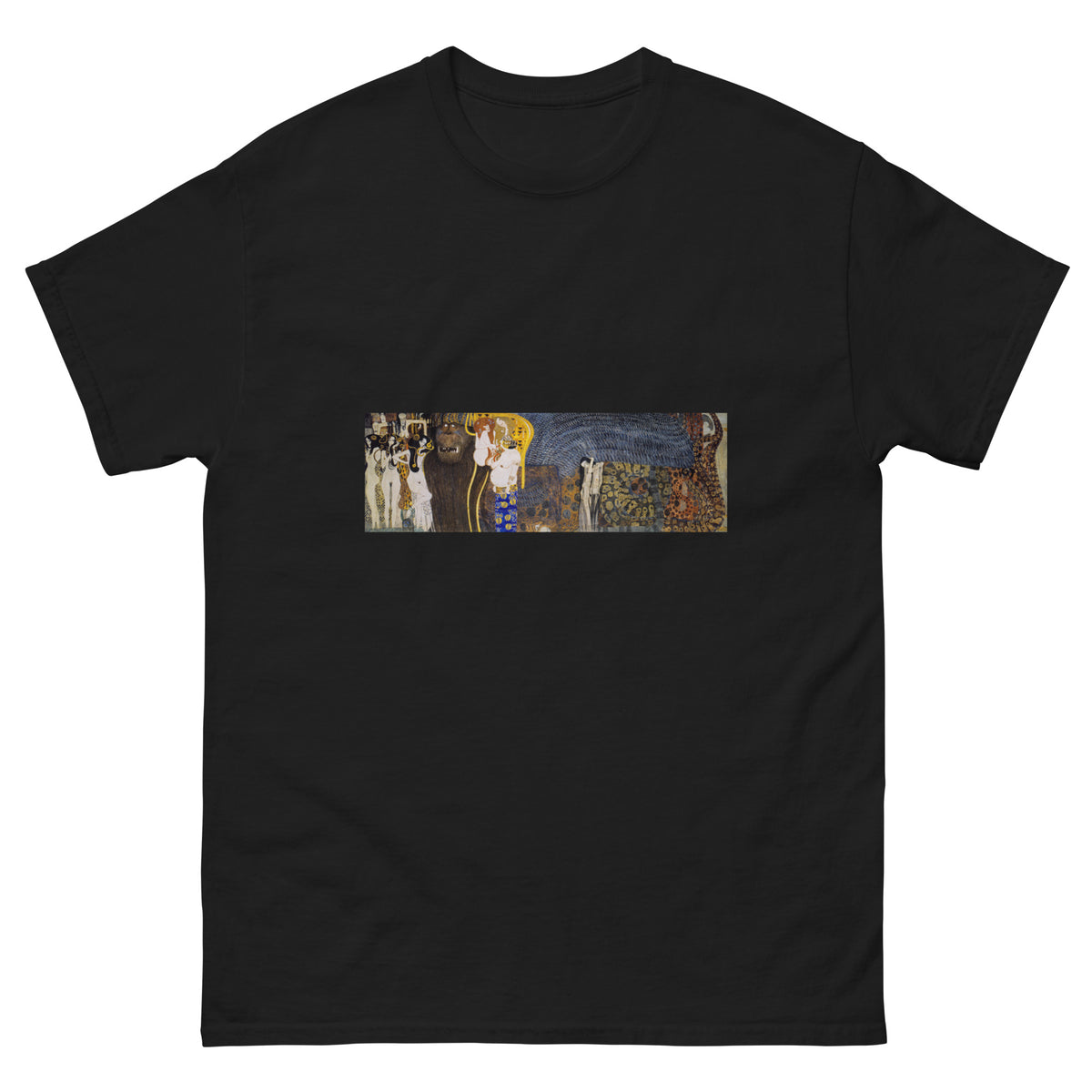 Black T-shirt Gustav Klimt The Hostile Powers Famous Painting Essential