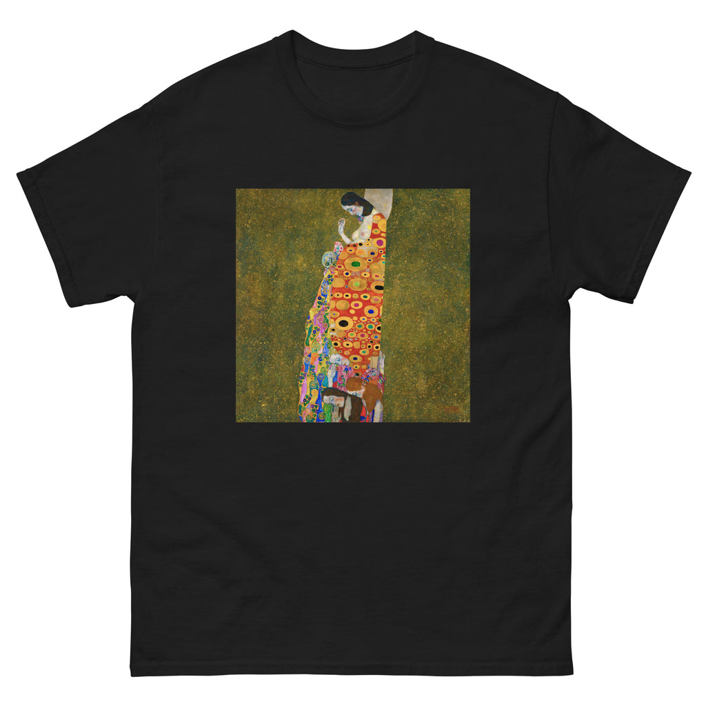 Black T-shirt Gustav Klimt Hope II Famous Painting Essential