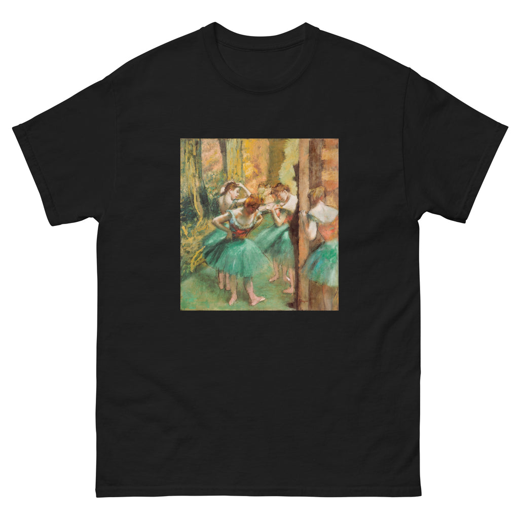 Black T-shirt Dancers Pink And Green Essential