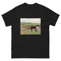 Black T-shirt Horse In A Meadow Essential
