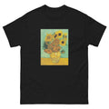 Black T-shirt Twelve Sunflowers In A Vase Vincent Van Gogh 1888 Essential