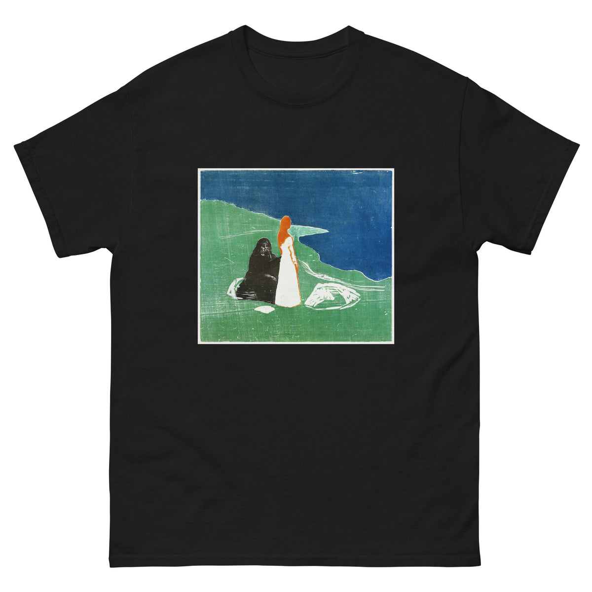 Black T-shirt Two Women On The Shore Essential