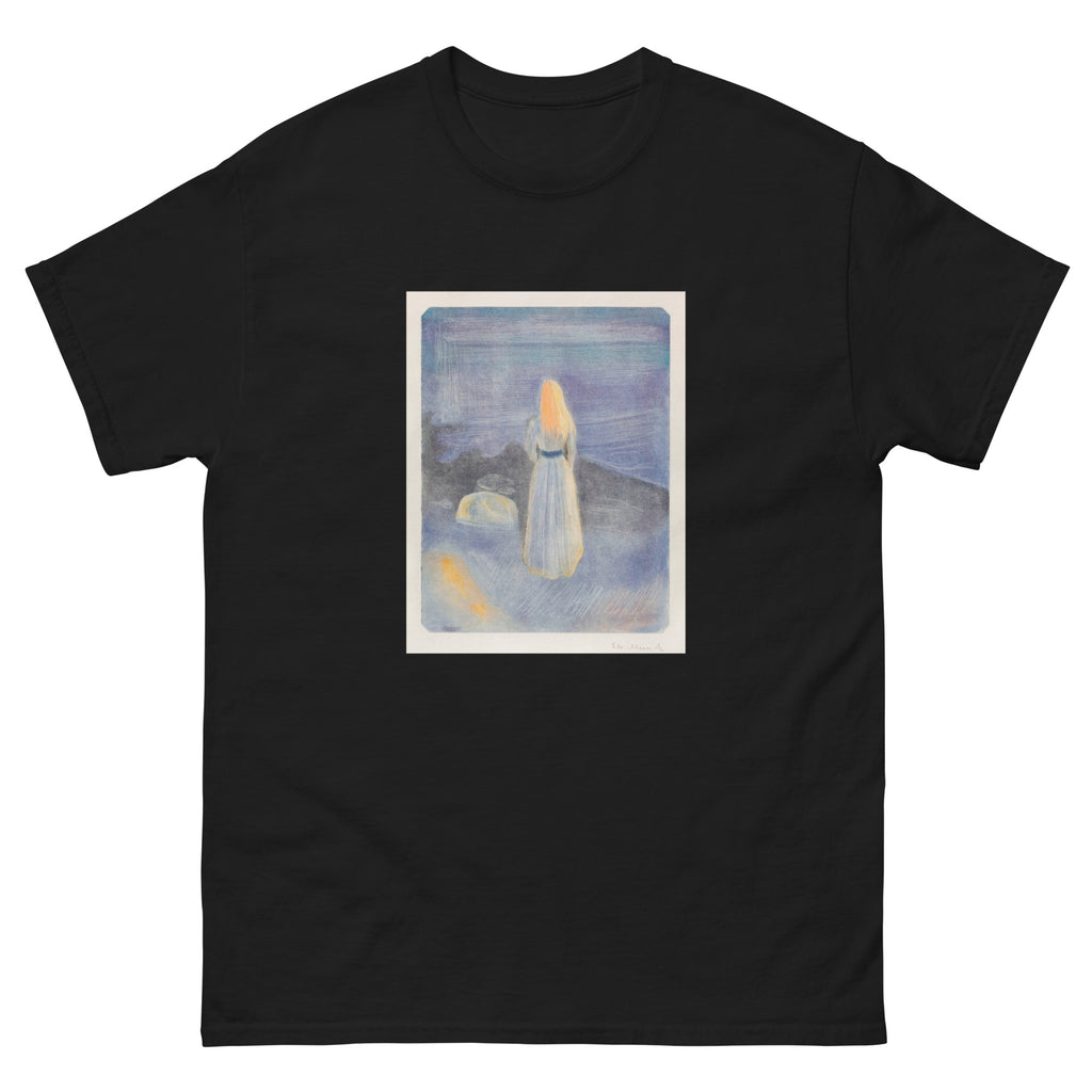 Black T-shirt Young Woman On The Beach Essential
