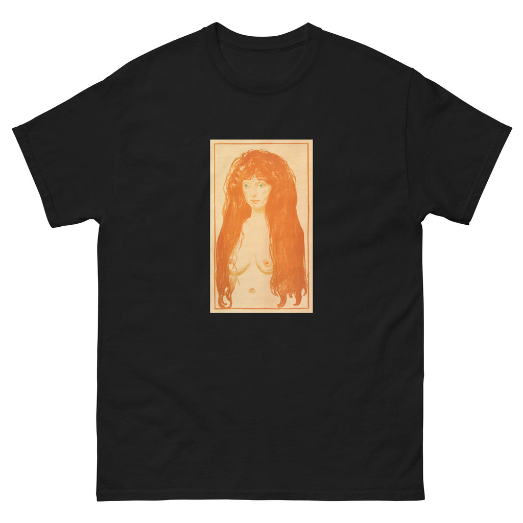 Black T-shirt The Sin Woman With Red Hair And Green Eyes Essential