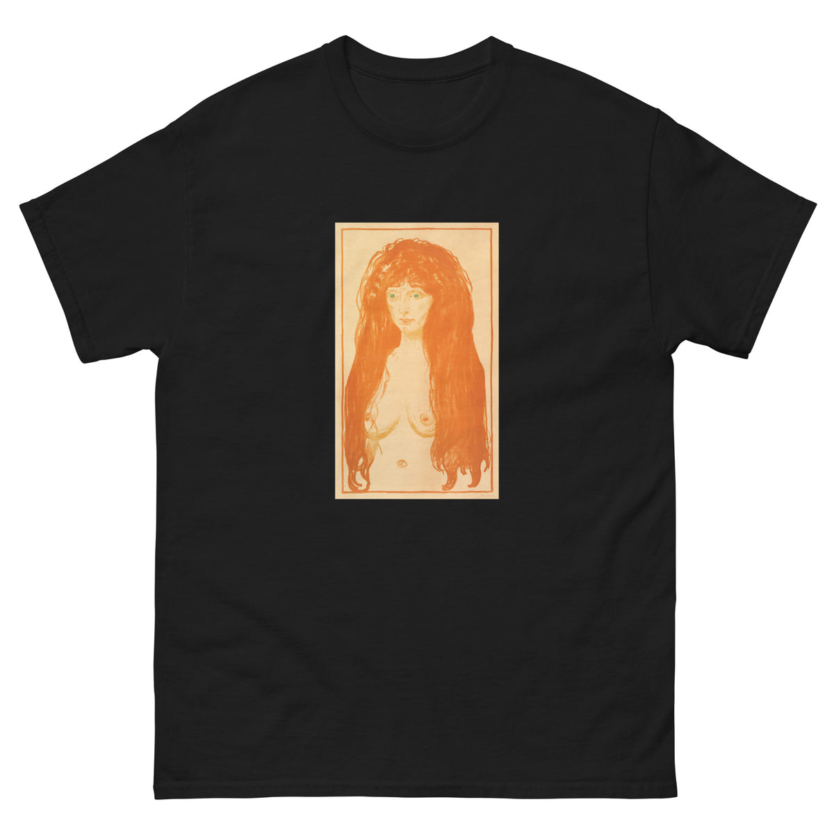 Black T-shirt The Sin Woman With Red Hair And Green Eyes Essential