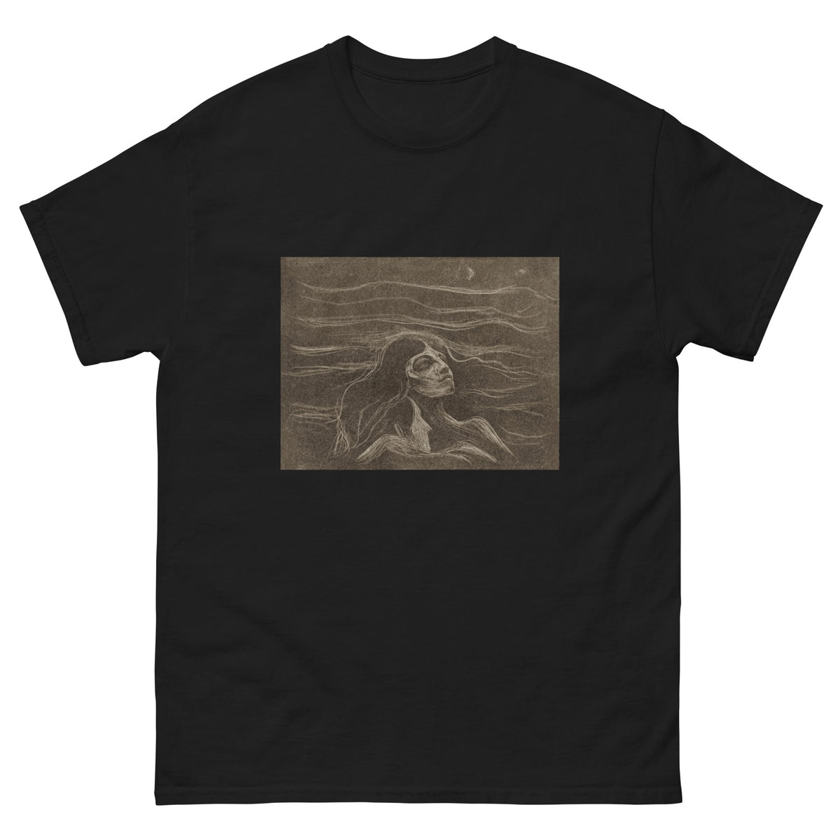 Black T-shirt On The Waves Of Love Essential