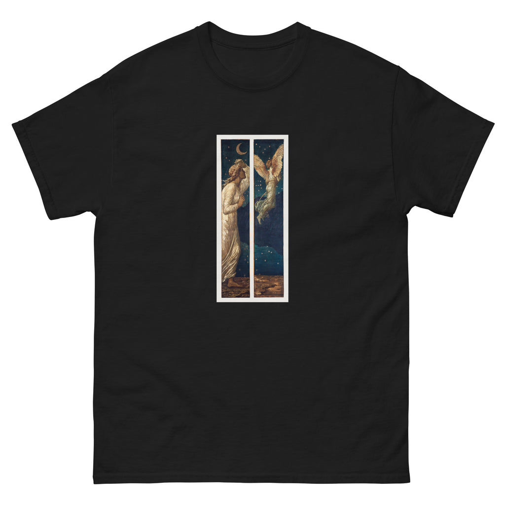 Black T-shirt Cupid Flying Away Essential