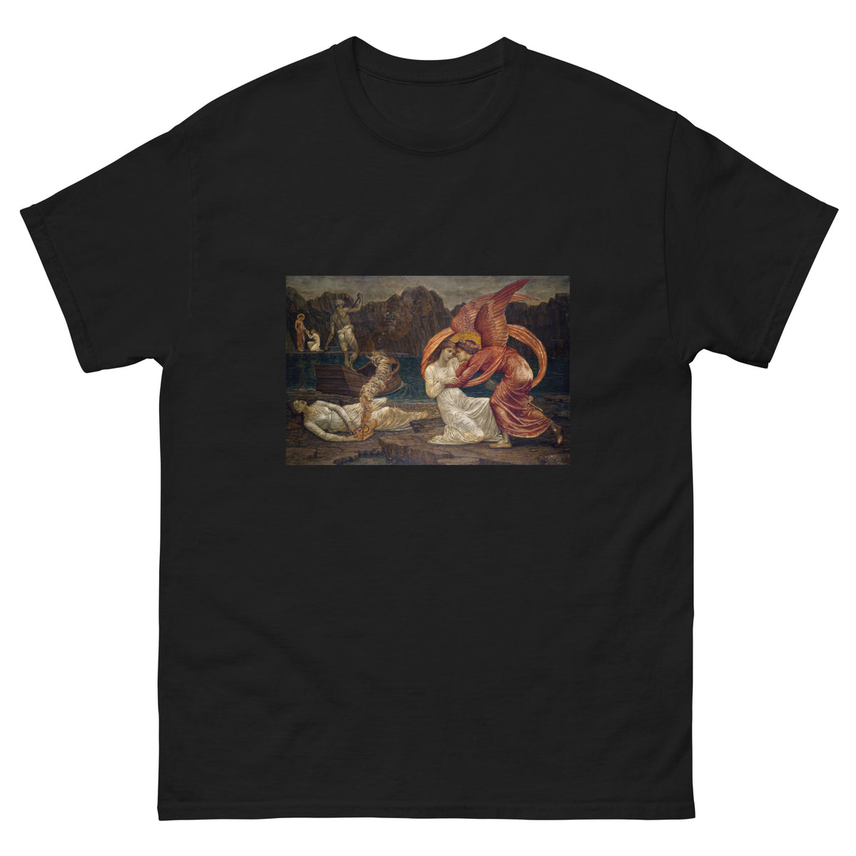 Black T-shirt Cupid And Psyche - Palace Green Murals - Psyche Receiving The Casket Essential