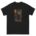 Black T-shirt The Wizard Two Figures In A Narrow Darkened Chamber A Bearded Man In A Heavy Robes Reveals A Convex Mirror To A Young Veiled Girl Behind A Drape Essential