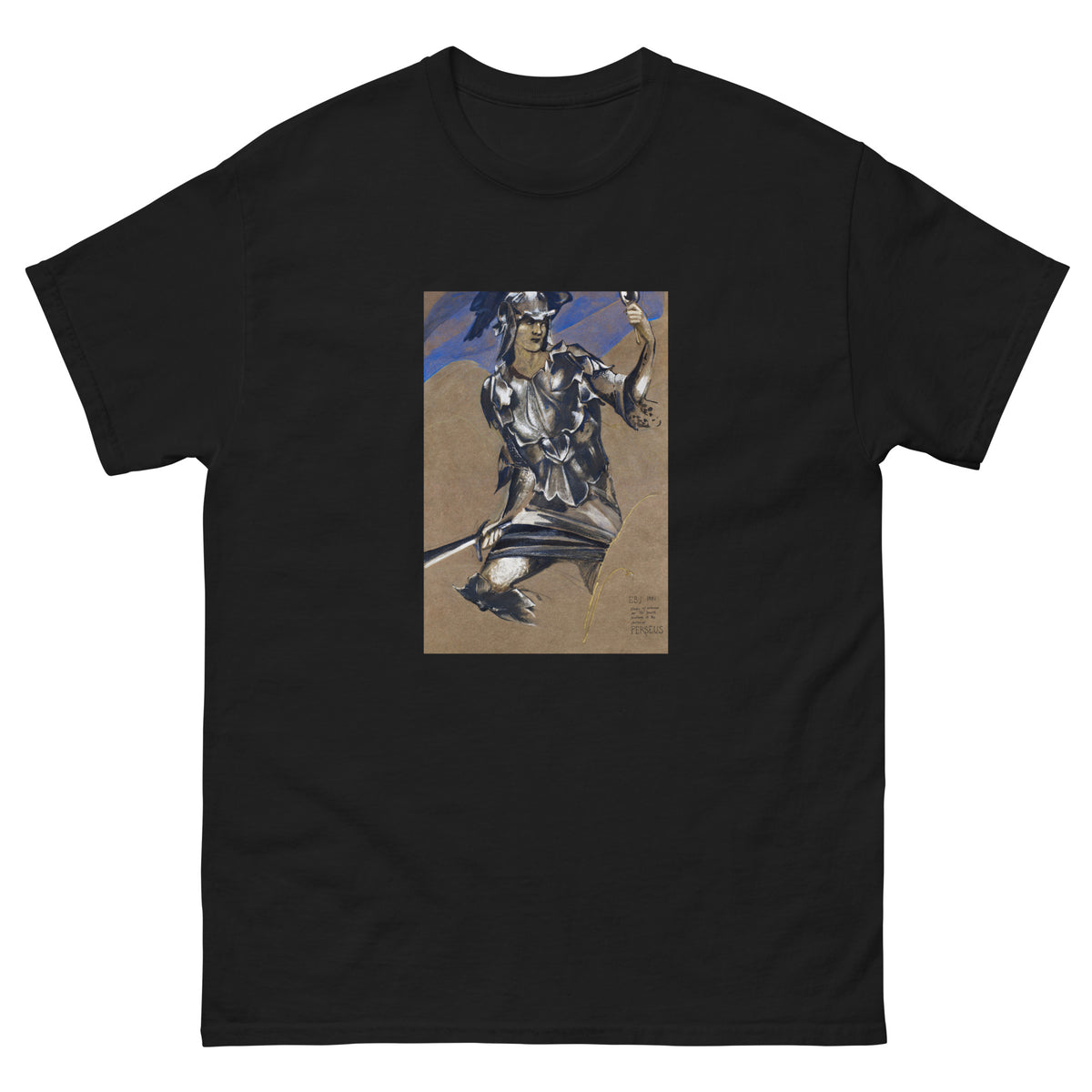 Black T-shirt The Perseus Series - Study Of Perseus In Armour For The Finding Of Medusa Essential