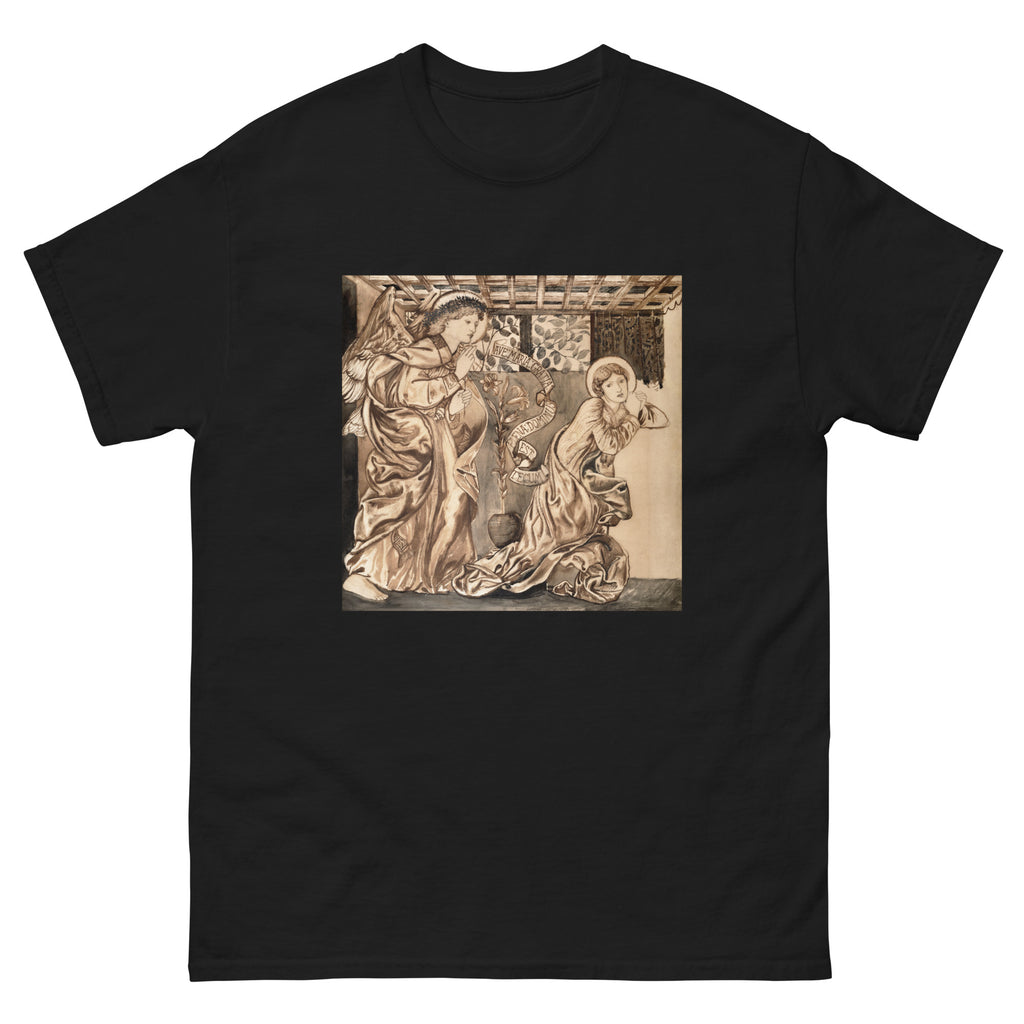 Black T-shirt The Annunciation Print Essential