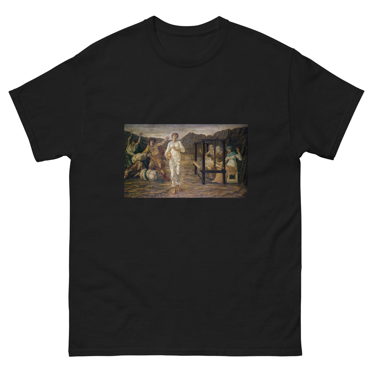 Black T-shirt Cupid And Psyche - Palace Green Murals - Psyche Set - Venus The Task 1881 Essential
