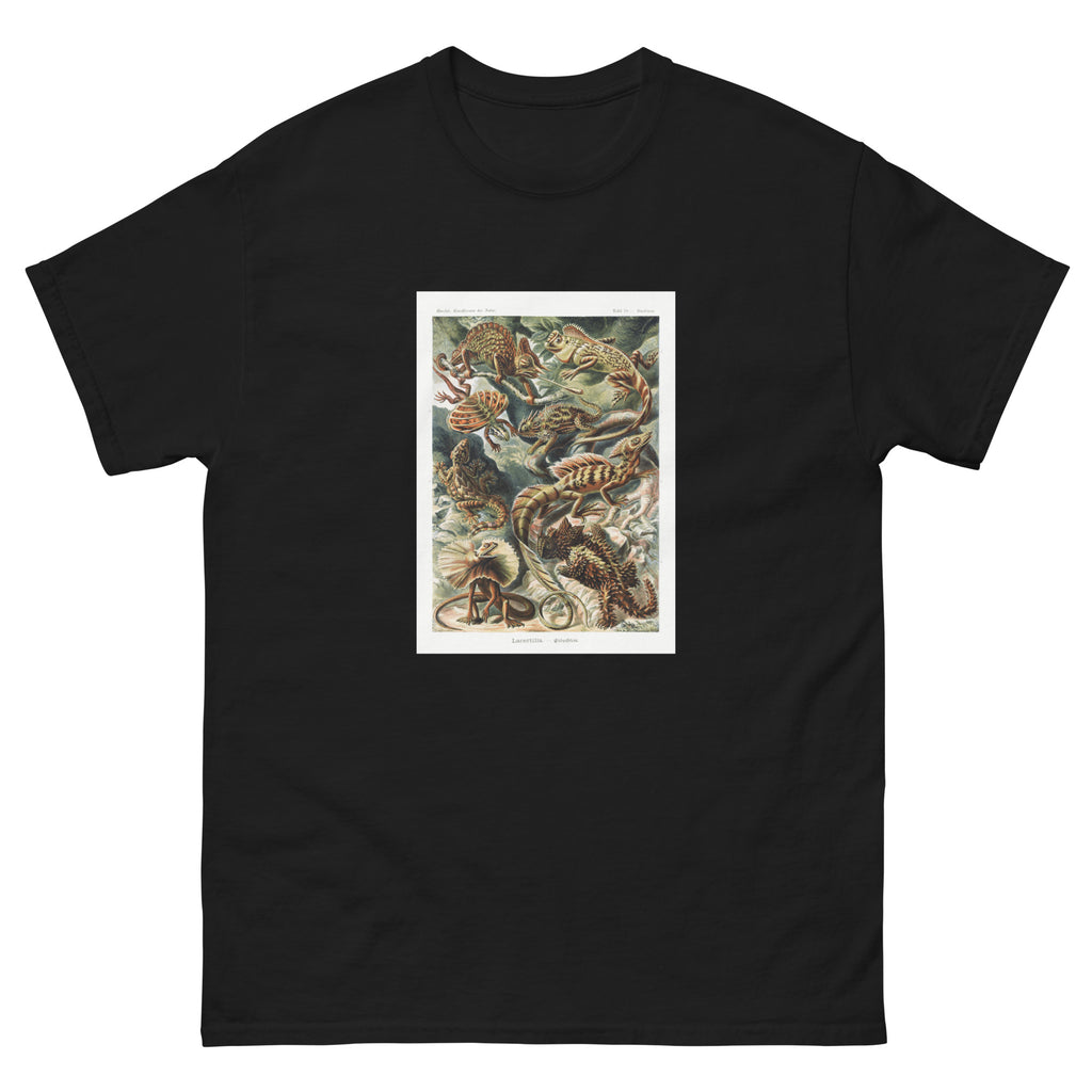 Black T-shirt Lacertilia Eidechlen Essential