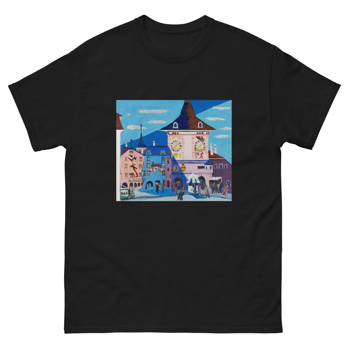 Black T-shirt Bern With Belltower Essential