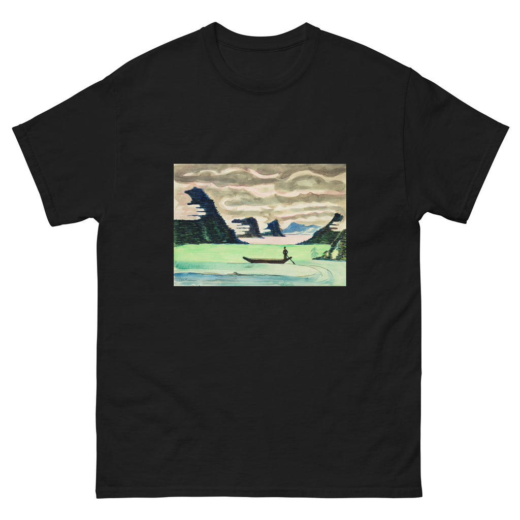 Black T-shirt Mountain Lake Essential