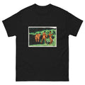 Black T-shirt Bathers Throwing Reeds Print Essential