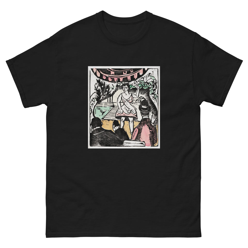 Black T-shirt Little Variety Act With Singer Print  - Ernst Ludwig Kirchner 1880 Essential