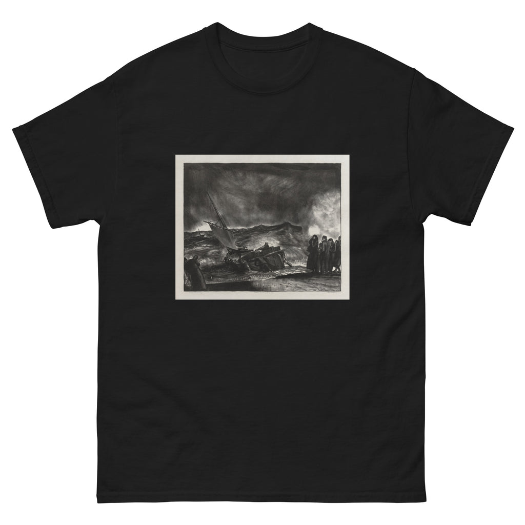 Black T-shirt Allan Donn Puts To Sea Print Essential