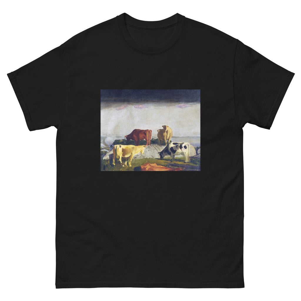 Black T-shirt Five Cows Print Essential