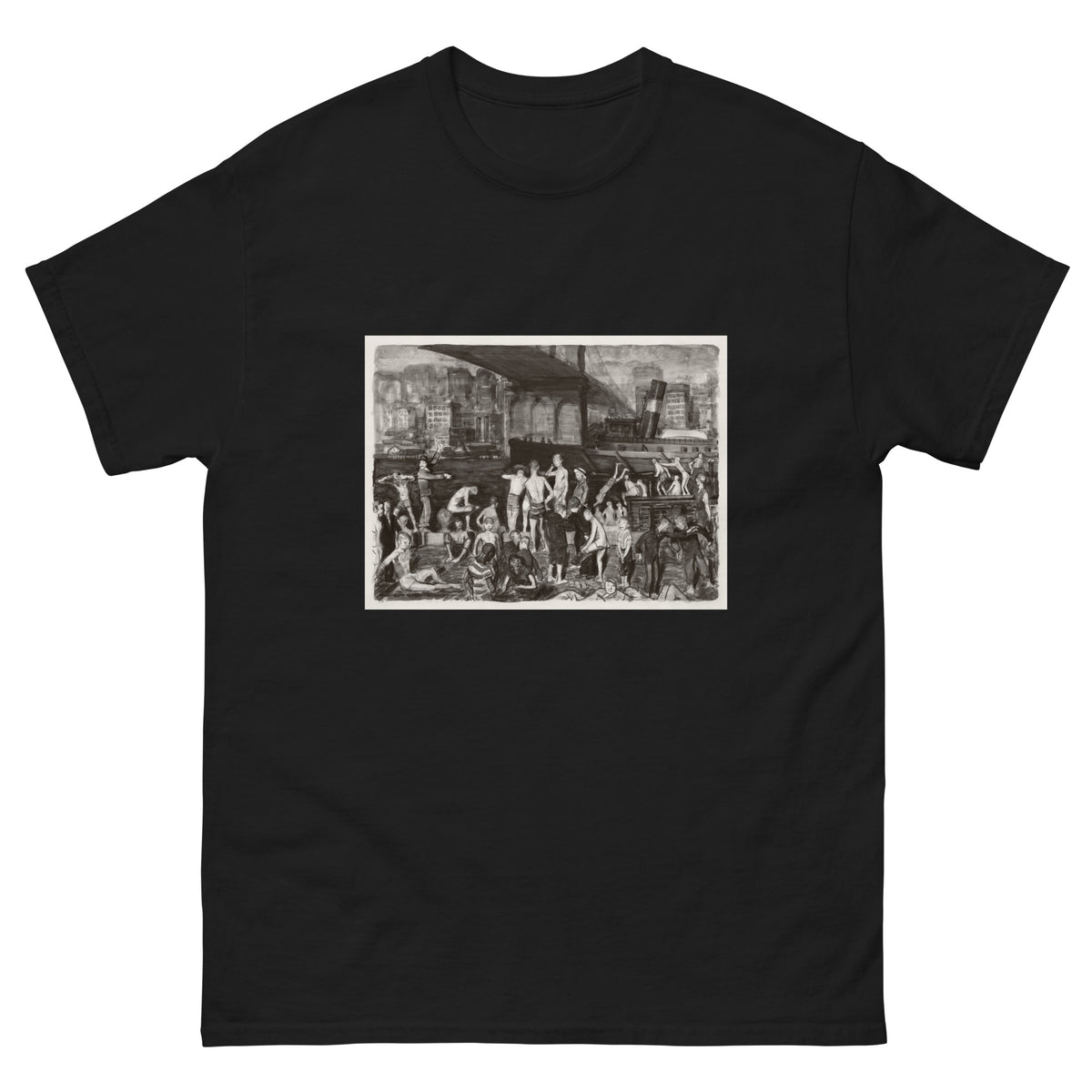 Black T-shirt Splinter Beach Essential
