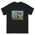 Black T-shirt Ox Team Wharf At Matinicus Print Essential
