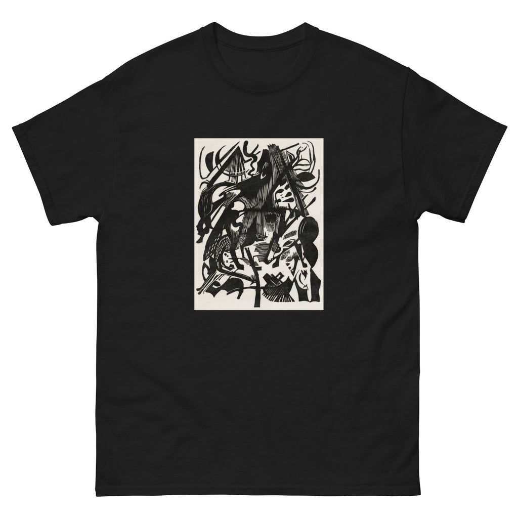 Black T-shirt Birth Of The Wolves Print Essential
