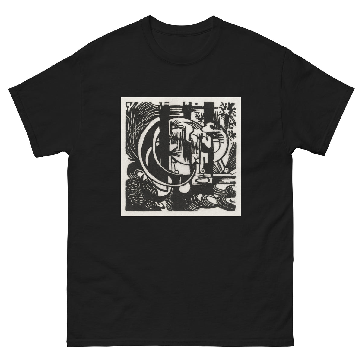 Black T-shirt Lizards Print Essential
