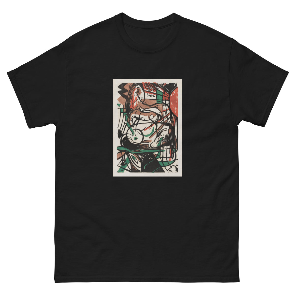 Black T-shirt The Birth Of Horses Print Essential