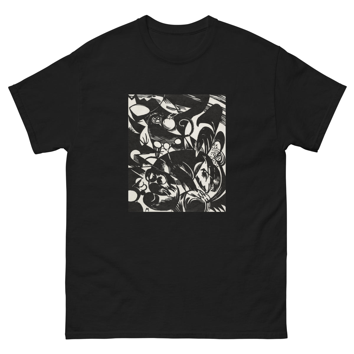 Black T-shirt New European Graphics Portfolio III German Artists Print Essential
